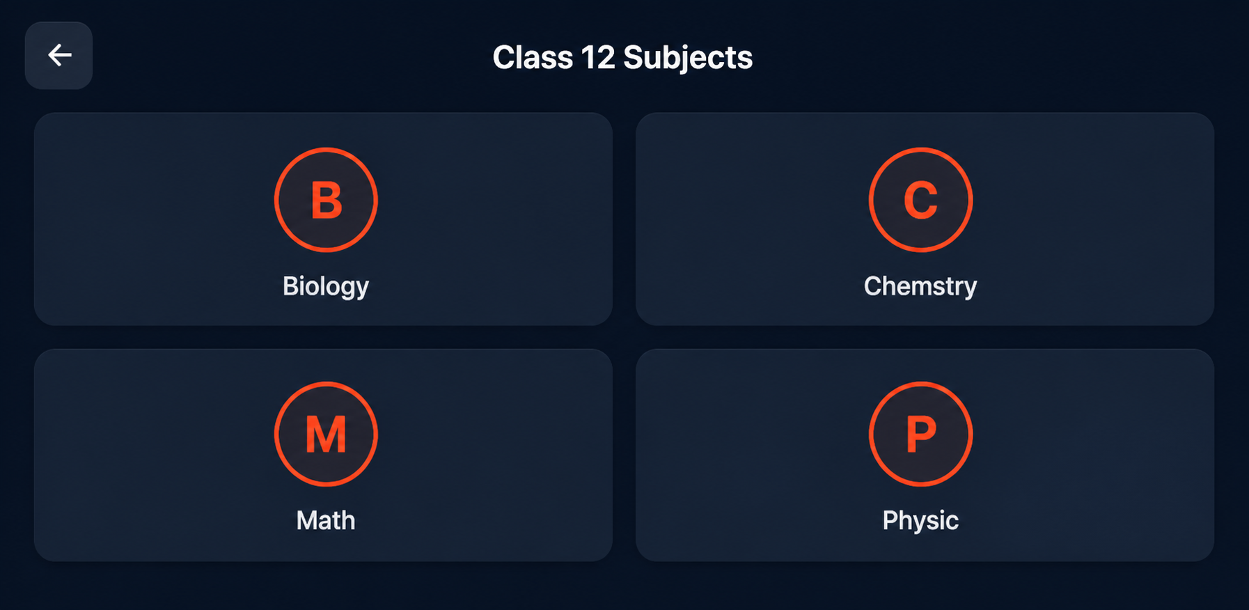 Subject List